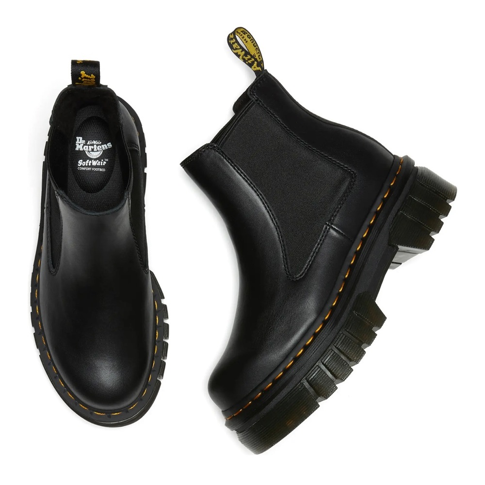 NEW Dr. Martens Audrick Black Platform Chelsea Boots, Size Women’s 5